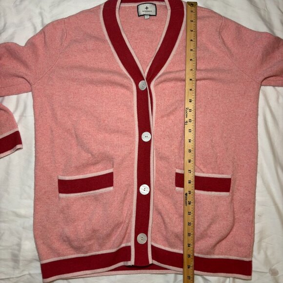 Tuckernuck Pink Cardigan, Button Front, Sm, Preppy, Academia, Classic, Feminine - Picture 7 of 8